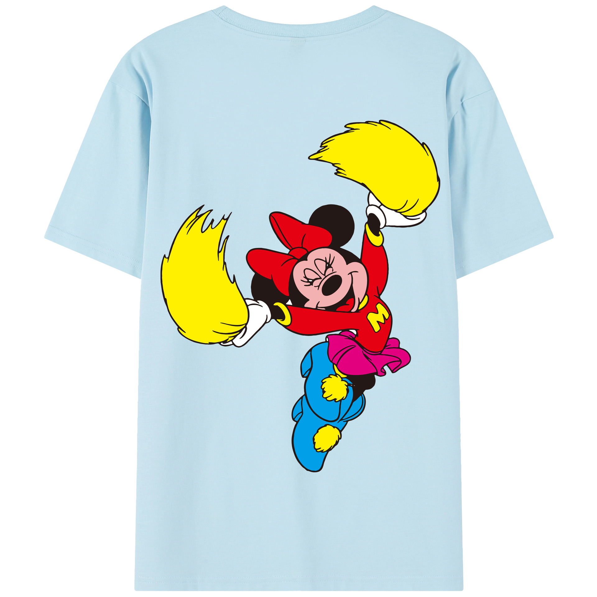 （画像用） ミッキーマウス Mickey Mouse 綿100％半袖Tシャツ（背面プリント）